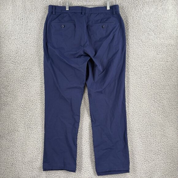 Vineyard Vines Performance On The Go Pants Mens 33x30 Blue Chino Flat Front Golf - Picture 4 of 6